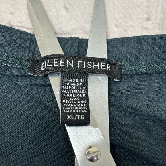 Eileen Fisher Women Pull On Ankle Leggings Size XL X-Large Dark Teal C046 -30 - Picture 10 of 16